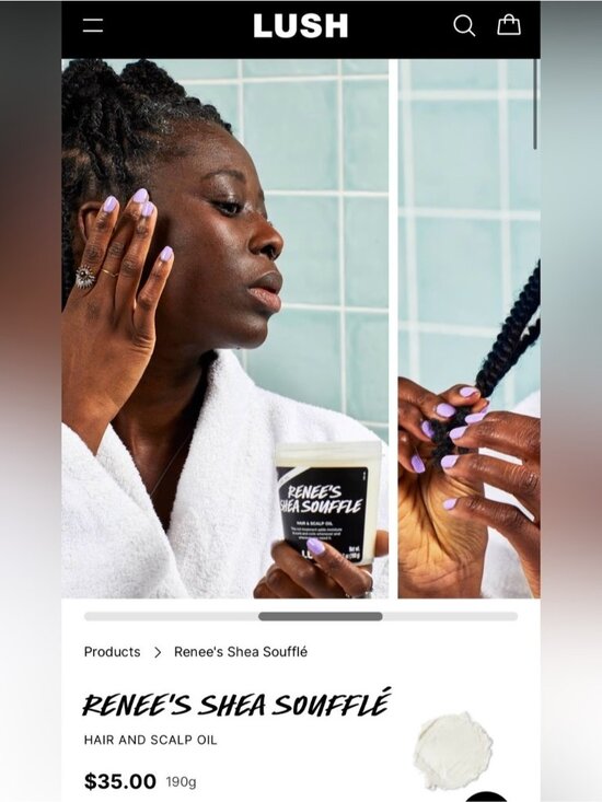 Lush Other - NEW Lush Renee's Shea Souffle Hair and Scalp Oil Jumbo 190g Limited Edition Full